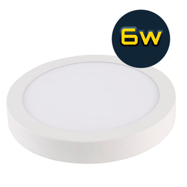 PLAFON REDONDO SOBREPUESTO 6W